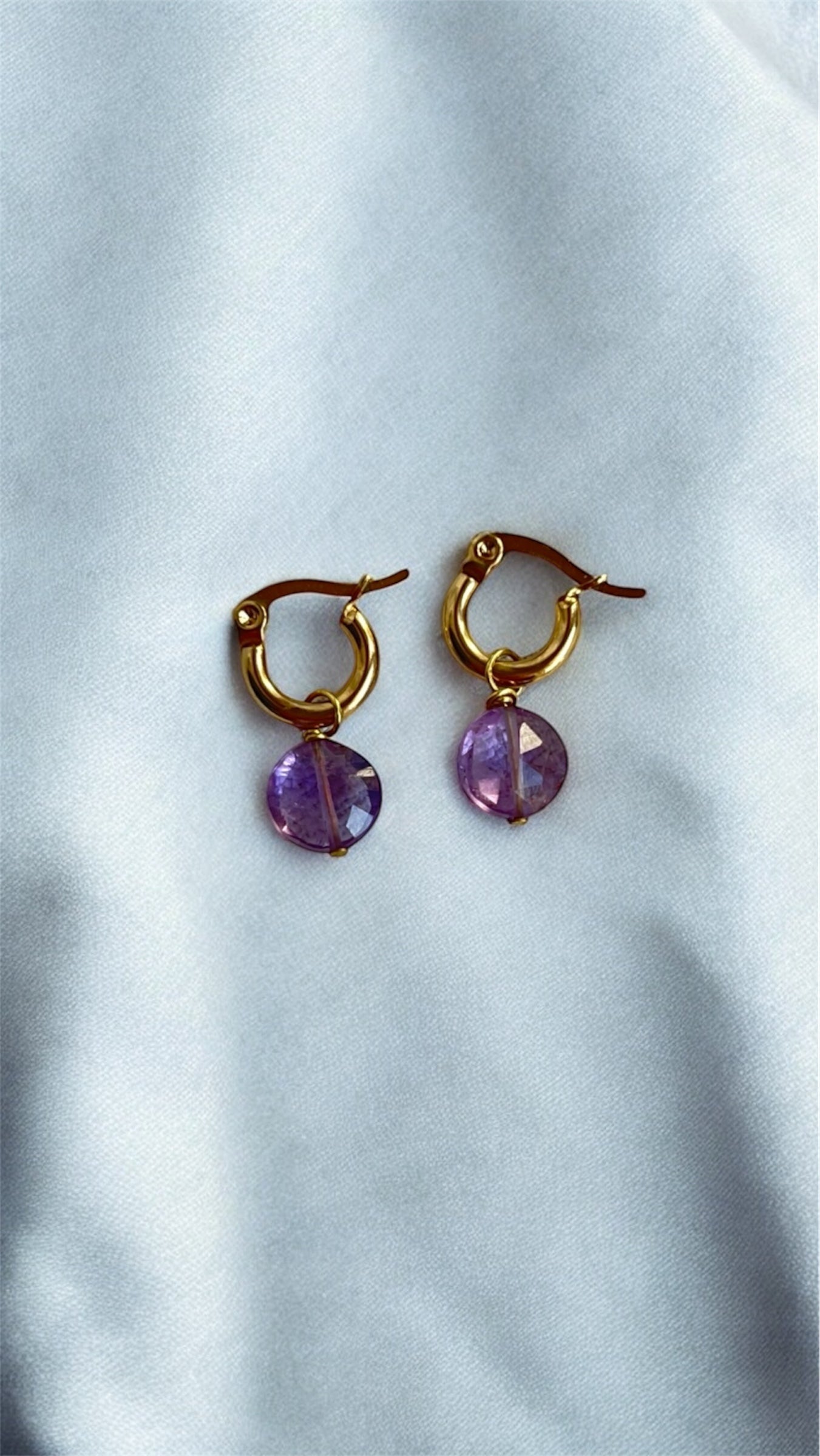 Cerchietti mini ametista ciondolo