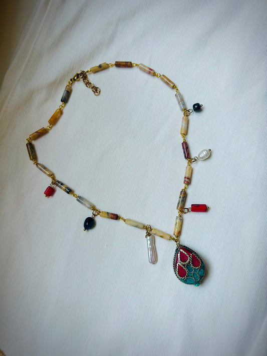 Collana goccia india