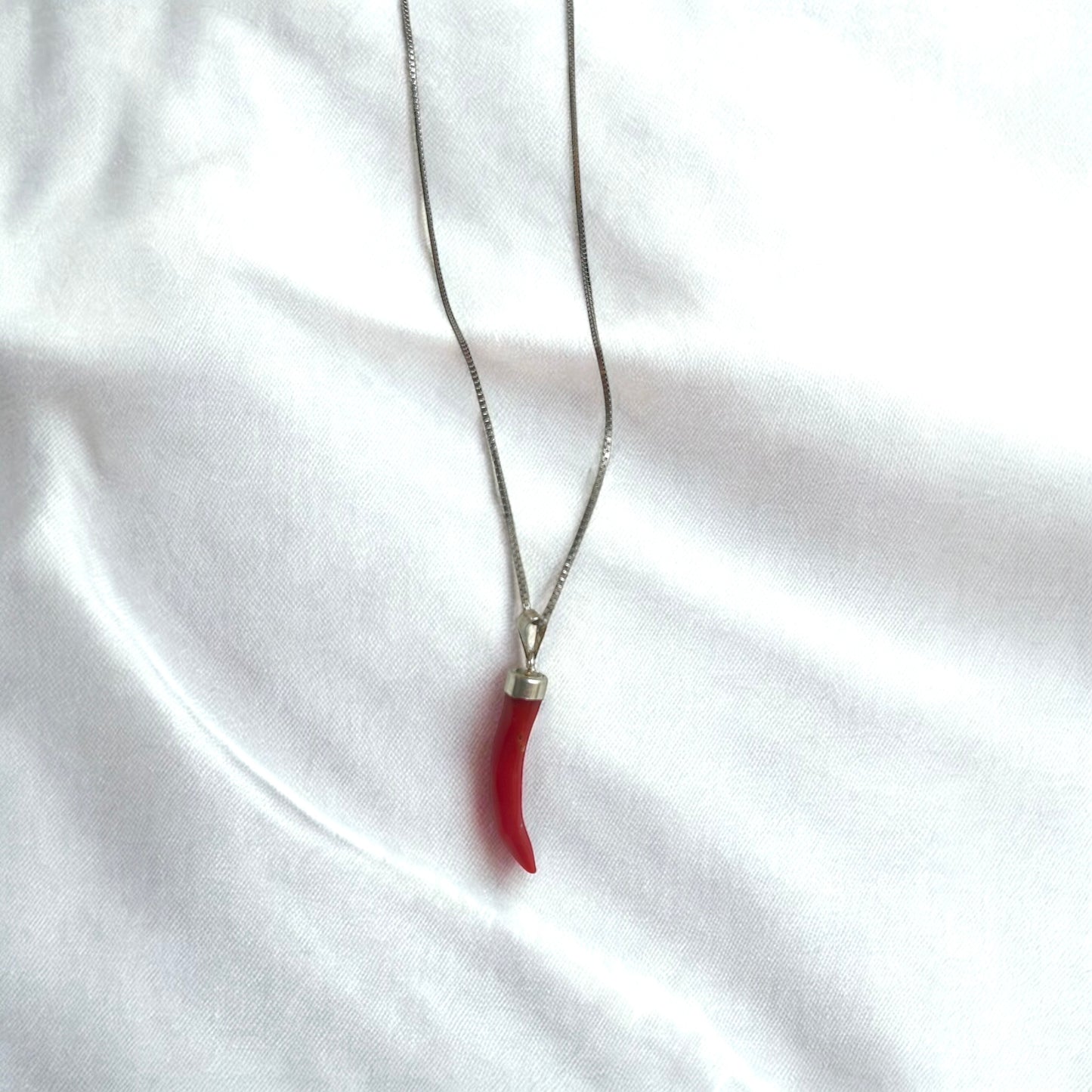 Corno corallo in argento925