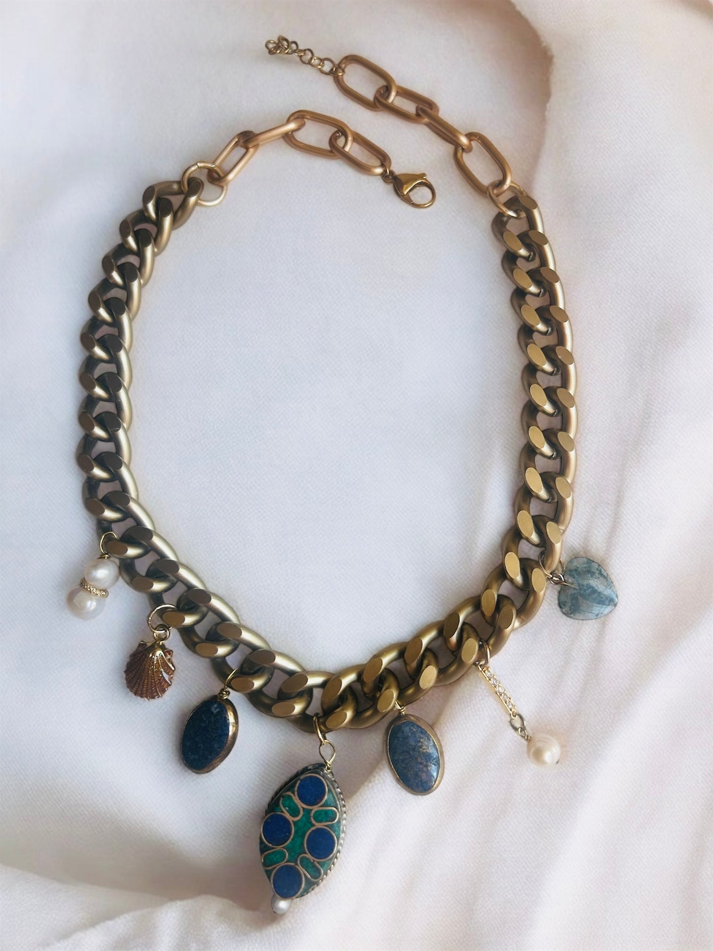 A1 Collana set perle e catena