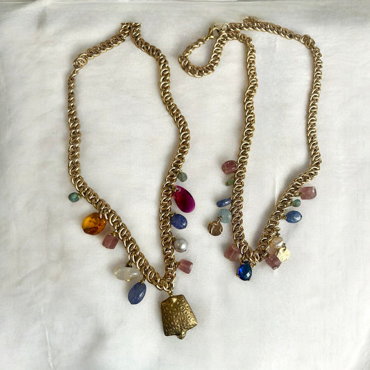 Collana ciondoli ottone