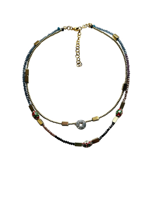 Collana multifilo rosa dei venti