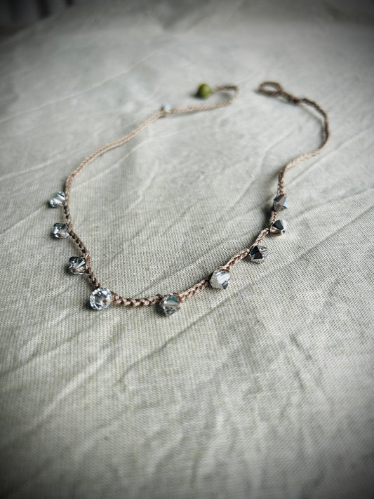 Collana crochet swarovski