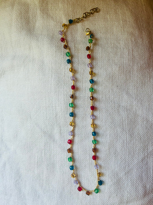 Collana crochet multicolor